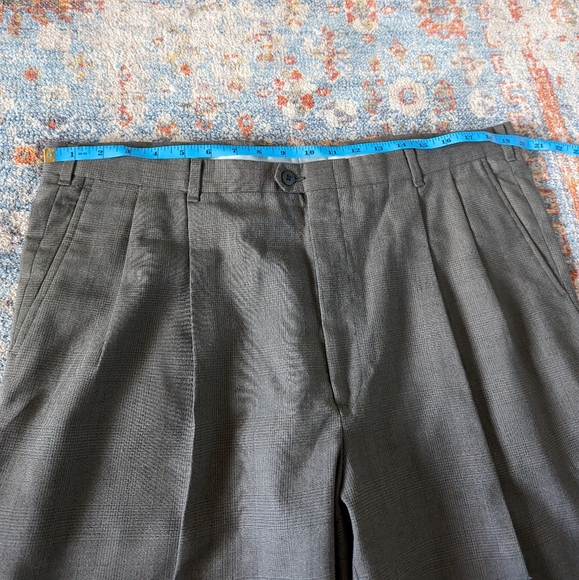 Vtg Christian Dior Monsieur W38/40 L30in Pleated Slacks Dress Pants Glenplaid - Picture 11 of 13